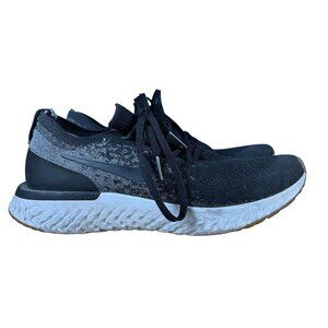 Nike Epic React Flyknit Black Gray Women's Size US 8